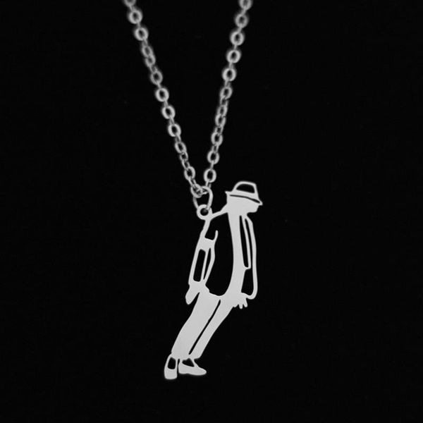 pendant necklaces michael jackson necklace stainless steel link chain jewelry gifts for fans, Silver
pendant necklaces michael jackson necklace stainless steel link chain jewelry gifts for fans, Silver