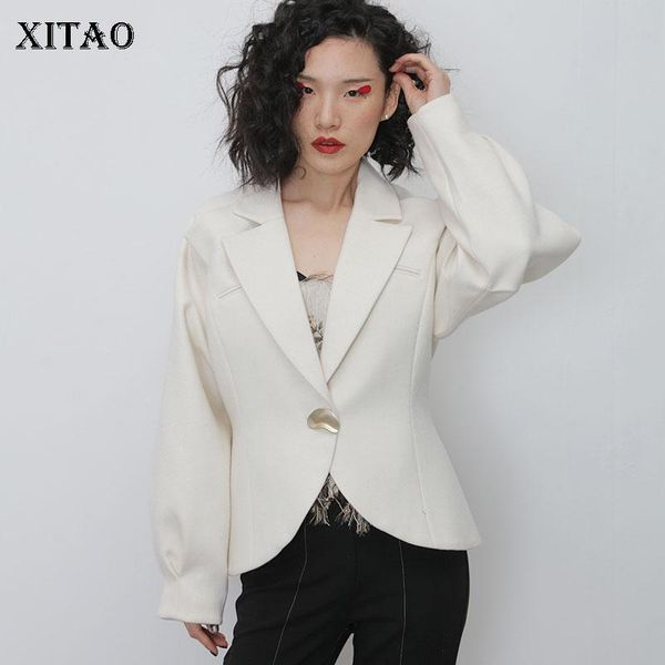 women's suits & blazers xitao white pleated blazer fashion single breast full sleeve pocket 2021 spring goddess fan casual loose coat d, White;black
women's suits & blazers xitao white pleated blazer fashion single breast full sleeve pocket 2021 spring goddess fan casual loose coat d, White;black