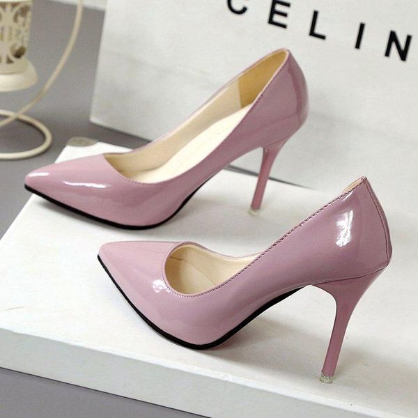 spring women's pumps shoes sans talons tacones high heels 10cm pointed women patent leather female dress, Black
spring women's pumps shoes sans talons tacones high heels 10cm pointed women patent leather female dress, Black