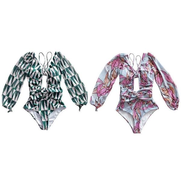 two-piece suits 2021 floral print one piece swimsuit long sleeve women swimwear halter hollow out brazil biquini k1w5
two-piece suits 2021 floral print one piece swimsuit long sleeve women swimwear halter hollow out brazil biquini k1w5
