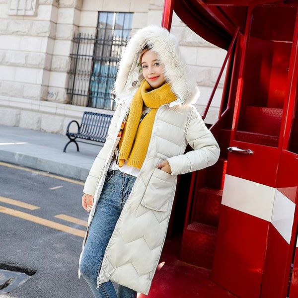 women's trench coats fashion winter woman 2021 korean casual thick warm loose long parka jacket elegant ladies hooded coat lw593, Tan;black
women's trench coats fashion winter woman 2021 korean casual thick warm loose long parka jacket elegant ladies hooded coat lw593, Tan;black