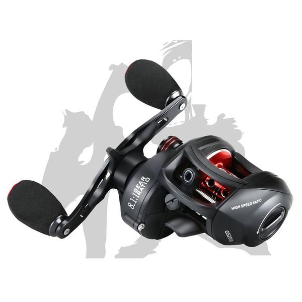 baitcasting reels double brake fishing reel spinning wheel 12+1 bearings 8.1: 1 exquisite water drop gear outdoor tools