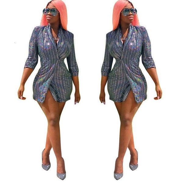women's jackets button up collar fit slim coats women sequined spliced casual tailored suit autumn high street shiny long cardigan ts88, Black;brown
women's jackets button up collar fit slim coats women sequined spliced casual tailored suit autumn high street shiny long cardigan ts88, Black;brown
