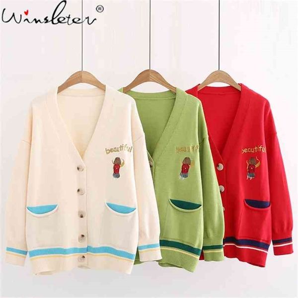 japanese style women cardigans sweater cartoon girl embroidery patchwork loose cute knit dual pockets jacket coat t08504w 210421, White
japanese style women cardigans sweater cartoon girl embroidery patchwork loose cute knit dual pockets jacket coat t08504w 210421, White