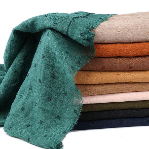 scarves autumn and winter cotton linen scarf pure color small dots literary ladies shawl sunscreen dual-use super long towel present, Blue;gray
scarves autumn and winter cotton linen scarf pure color small dots literary ladies shawl sunscreen dual-use super long towel present, Blue;gray