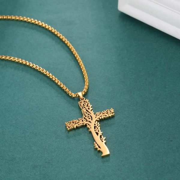 chains skyrim tree of life cross necklace for men stainless steel gold color fashion jewelry chain necklaces religious 2021 wholesale, Silver
chains skyrim tree of life cross necklace for men stainless steel gold color fashion jewelry chain necklaces religious 2021 wholesale, Silver