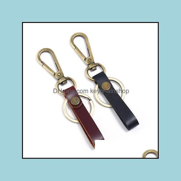 key rings jewelry keychain 2021 retro leather ring brown black business car holders for men fashion gift woman chain drop delivery 9dj01, Slivery;golden
key rings jewelry keychain 2021 retro leather ring brown black business car holders for men fashion gift woman chain drop delivery 9dj01, Slivery;golden