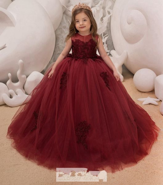 2021 burgundy princess flower girls dresses jewel lace appliquestulle illusion sleeveless floor length birthday child girl pageant gowns, White;blue
2021 burgundy princess flower girls dresses jewel lace appliquestulle illusion sleeveless floor length birthday child girl pageant gowns, White;blue