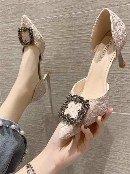 shallow mouth casual heels women's shoes with spikes 2021 slip on hollow pump sandals ladies sweet lace-up comfortable poin dress, Black
shallow mouth casual heels women's shoes with spikes 2021 slip on hollow pump sandals ladies sweet lace-up comfortable poin dress, Black