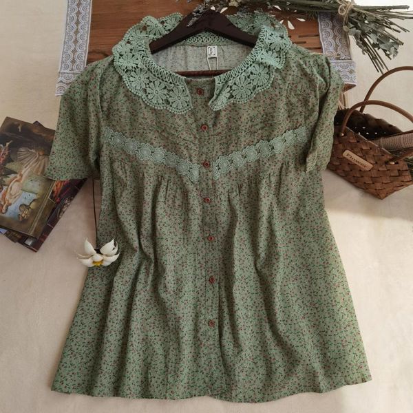 women's blouses & shirts 2021 summer floral shirt women cotton loose japan style sweet mori single breasted, White
women's blouses & shirts 2021 summer floral shirt women cotton loose japan style sweet mori single breasted, White