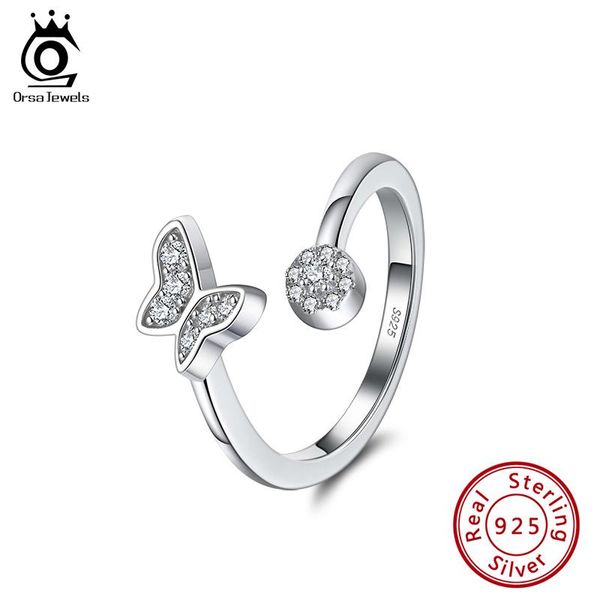 cluster rings orsa jewels real 925 silver ring zirconia butterfly daily wear for girl office lady jewelry anillos mujer sr255, Golden;silver
cluster rings orsa jewels real 925 silver ring zirconia butterfly daily wear for girl office lady jewelry anillos mujer sr255, Golden;silver