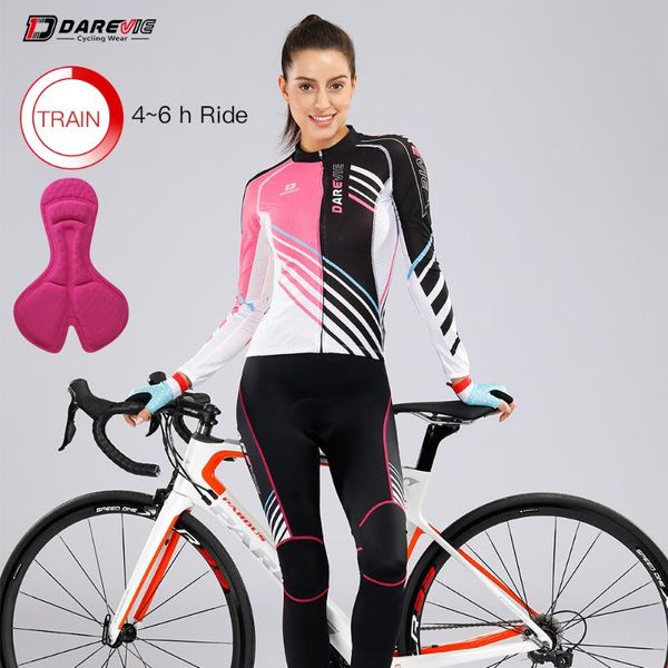 racing sets darevie women cycling suit set long sleeve bicycle suits lady bike 3d pad shockproof spring summer autumn clothing, Black;blue
racing sets darevie women cycling suit set long sleeve bicycle suits lady bike 3d pad shockproof spring summer autumn clothing, Black;blue