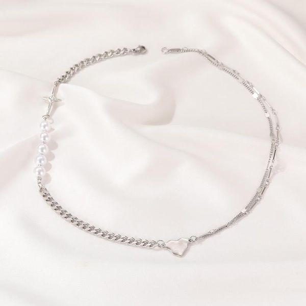 chains love cross necklace niche design sense pearl stitching clavicle chain temperament hip-hop sweater, Silver
chains love cross necklace niche design sense pearl stitching clavicle chain temperament hip-hop sweater, Silver