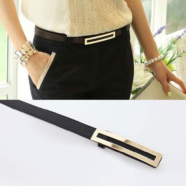 belts korean slim minimalist decoration thin belt fashion leisure wild leather hollow metal waist chain, Black;brown
belts korean slim minimalist decoration thin belt fashion leisure wild leather hollow metal waist chain, Black;brown