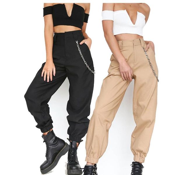 women's pants & capris women high waist chain hip- combat cargo harem leggings trouser, Black;white
women's pants & capris women high waist chain hip- combat cargo harem leggings trouser, Black;white