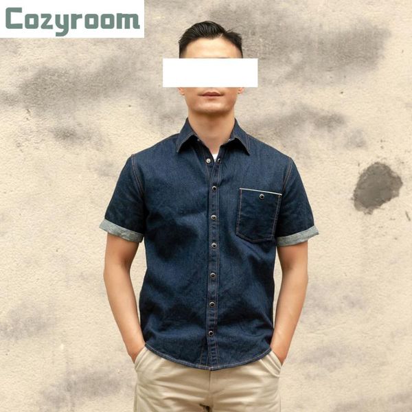 cozyroom retro 60s white listed 10oz blue denim turn-up cuffs western shirts short sleeve men's casual, White;black
cozyroom retro 60s white listed 10oz blue denim turn-up cuffs western shirts short sleeve men's casual, White;black