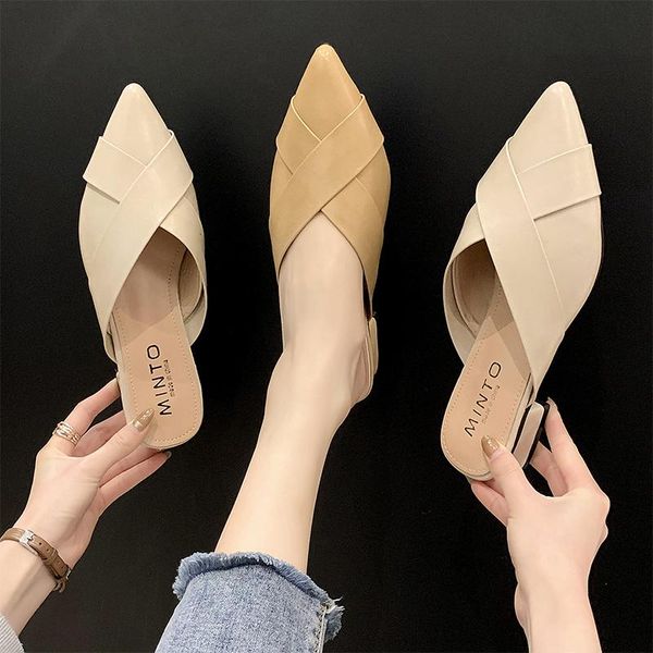 pointed toe slippers women outdoor design heeled slides 2021 summer fashion party dress mules shoes, Black
pointed toe slippers women outdoor design heeled slides 2021 summer fashion party dress mules shoes, Black