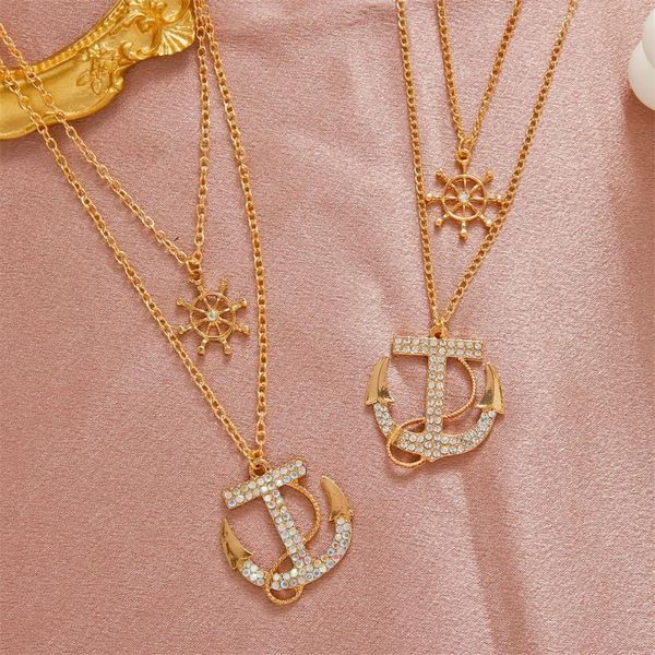 pendant necklaces fashion double boat anchor drill necklace lock bone chain ins cold dark retro temperament sweater female, Silver
pendant necklaces fashion double boat anchor drill necklace lock bone chain ins cold dark retro temperament sweater female, Silver