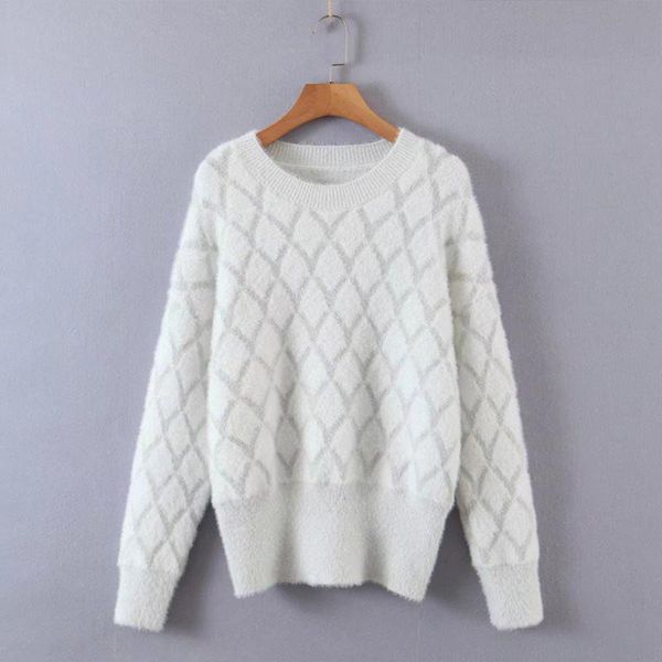 women's sweaters autumn jacket 2021lattice winter clothes women fashion long sleeve jumper versize sweater crew neck warmth, White;black
women's sweaters autumn jacket 2021lattice winter clothes women fashion long sleeve jumper versize sweater crew neck warmth, White;black