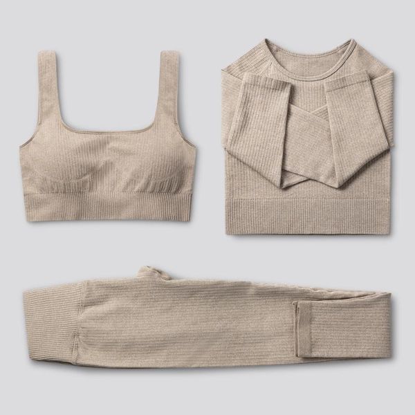 yoga outfit 2/3 pcs seamless fitness set workout clothes athletic wear sports gym legging bra crop long sleeve suit
yoga outfit 2/3 pcs seamless fitness set workout clothes athletic wear sports gym legging bra crop long sleeve suit