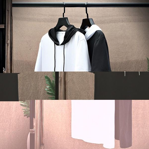 spring summer men hoodes t-shirt short sleeve male soft tees fashion clothing men's t-shirts, White;black
spring summer men hoodes t-shirt short sleeve male soft tees fashion clothing men's t-shirts, White;black