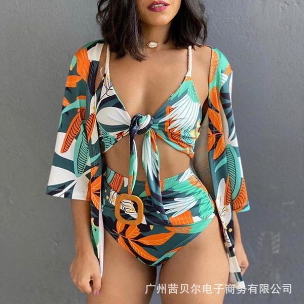 women's tracksuits 2021 plant printed cardigan three-piece set without positioning printing, Gray
women's tracksuits 2021 plant printed cardigan three-piece set without positioning printing, Gray