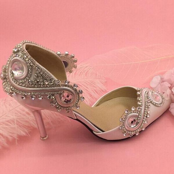 satin bridal shoes pointed toe high heel gorgeous party prom bridesmaid shoe rhinestone crystal wedding dress, Black
satin bridal shoes pointed toe high heel gorgeous party prom bridesmaid shoe rhinestone crystal wedding dress, Black