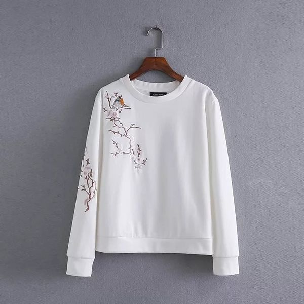 casual autumn women birds and flower embroidery hoodies pullover quality round collar sweatshirts 210419, Black
casual autumn women birds and flower embroidery hoodies pullover quality round collar sweatshirts 210419, Black
