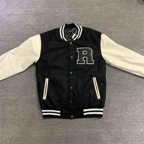 men's jackets revenge wool varsity men's jacket embroidered leather sleeves seam baseball uniform clothes, Black;brown
men's jackets revenge wool varsity men's jacket embroidered leather sleeves seam baseball uniform clothes, Black;brown
