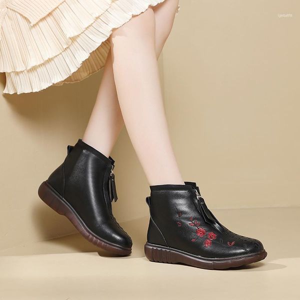 boots ankle women genuine leather warm flats embroidery winter shoes wool plush non-slip crease proof black 35-42 handmade11
boots ankle women genuine leather warm flats embroidery winter shoes wool plush non-slip crease proof black 35-42 handmade11