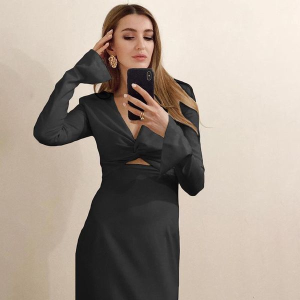casual dresses women ladies' spring autumn long flare sleeve deep v-neck hollw out midi party female soild color a-line vestidos 5, Black;gray
casual dresses women ladies' spring autumn long flare sleeve deep v-neck hollw out midi party female soild color a-line vestidos 5, Black;gray