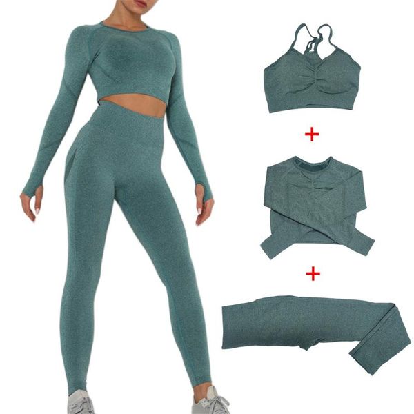 yoga outfit women sportswear set seamless leggings long sleeve crop sports bra gym clothing fitness workout running suit
yoga outfit women sportswear set seamless leggings long sleeve crop sports bra gym clothing fitness workout running suit