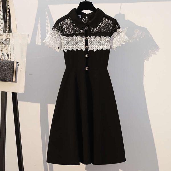 casual dresses dress large size women's summer fat sister cover belly show thin age reducing french lace heavy ind kmaa, Black;gray
casual dresses dress large size women's summer fat sister cover belly show thin age reducing french lace heavy ind kmaa, Black;gray