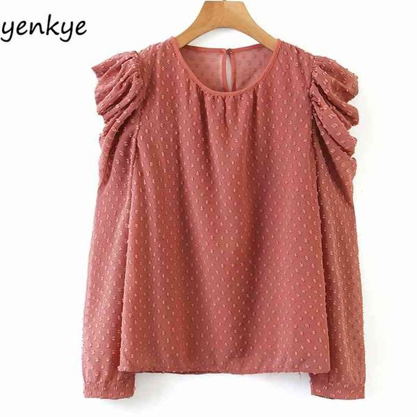 fashion women solid color sweet dotted chiffon blouse female long sleeve o neck casual summer plus size blusas xqb9289 210514, White
fashion women solid color sweet dotted chiffon blouse female long sleeve o neck casual summer plus size blusas xqb9289 210514, White