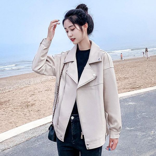 women's leather & faux women jacket spring moto biker zipper streetwear outerwear black coat 2021
women's leather & faux women jacket spring moto biker zipper streetwear outerwear black coat 2021