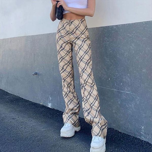 casual beige plaid women capris high waist straight long trousers skinny streetwear joggers autumn winter, Black;white
casual beige plaid women capris high waist straight long trousers skinny streetwear joggers autumn winter, Black;white