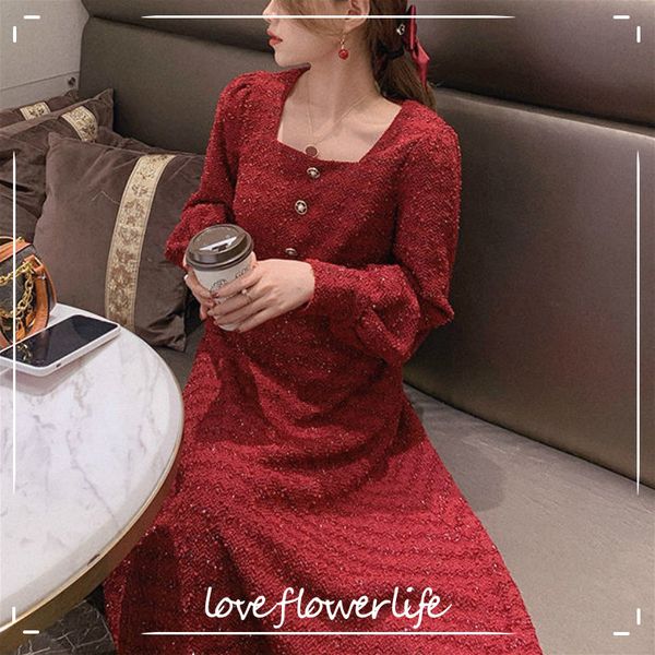 sequin dress women long sleeve square collor elegant vintage dress female spring slim evening party dress korean 210521, Black;gray
sequin dress women long sleeve square collor elegant vintage dress female spring slim evening party dress korean 210521, Black;gray