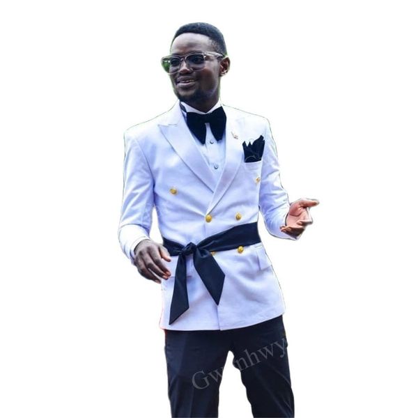 men's suits & blazers suit two pieces double breasted white blazer with skim gold buttons casual tuxedo (blazer + pants), White;black
men's suits & blazers suit two pieces double breasted white blazer with skim gold buttons casual tuxedo (blazer + pants), White;black