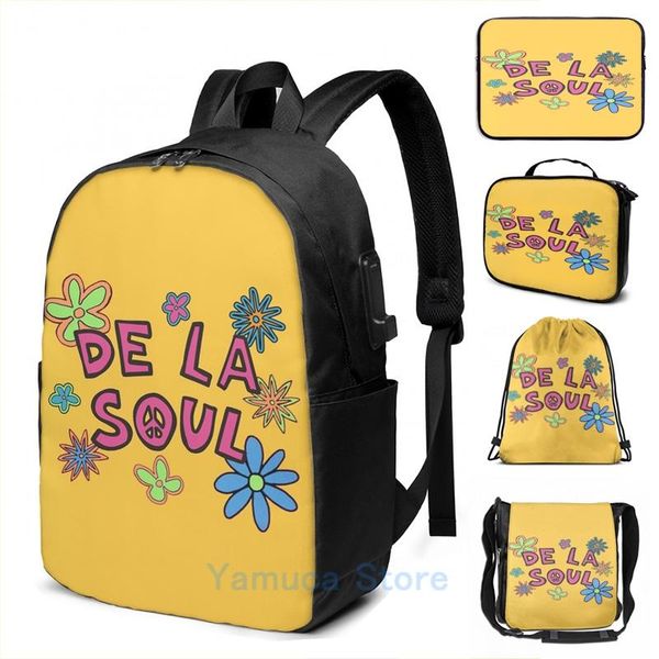 backpack funny graphic print de la soul pattern usb charge men school bags women bag travel laptop
backpack funny graphic print de la soul pattern usb charge men school bags women bag travel laptop