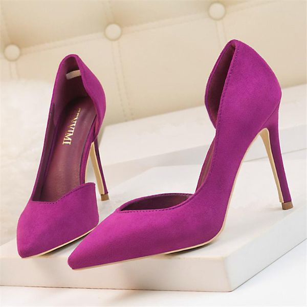 arrival solid flock pointed toe women pumps fashion high heels shoes women's side cut-outs concise office shallow dress, Black
arrival solid flock pointed toe women pumps fashion high heels shoes women's side cut-outs concise office shallow dress, Black