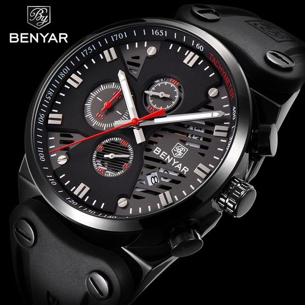 wristwatches benyar business watches for men sports wrist watch luxury silicone chronograph brand quartz waterproof reloj hombres, Slivery;brown
wristwatches benyar business watches for men sports wrist watch luxury silicone chronograph brand quartz waterproof reloj hombres, Slivery;brown