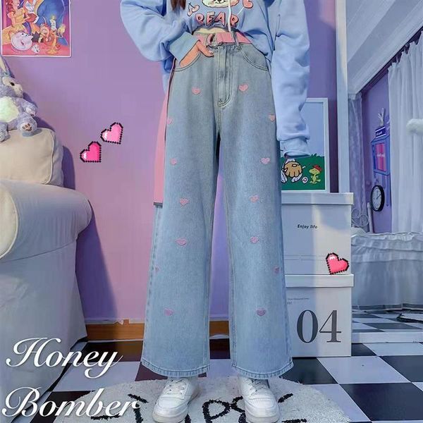 women's jeans street washed pants blue fashion embroidery love wide-leg female korean casual loose pink belt y2k women
women's jeans street washed pants blue fashion embroidery love wide-leg female korean casual loose pink belt y2k women