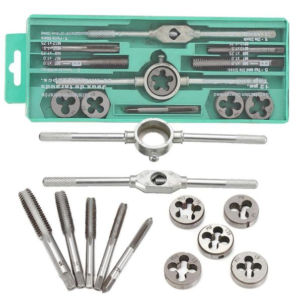 hand tools 12/20pcs screw thread metric taps tap & die set multifunction external cutting tapping tool kit with case
hand tools 12/20pcs screw thread metric taps tap & die set multifunction external cutting tapping tool kit with case