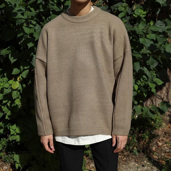 men's sweaters sweater autumn and winter loose wild korean lazy knitted japanese pullover round neck jacket, White;black
men's sweaters sweater autumn and winter loose wild korean lazy knitted japanese pullover round neck jacket, White;black