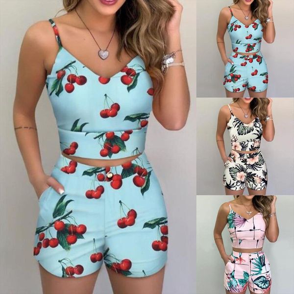 suits fashion printed sleeveless womenpant camis v neck blouse and shorts pants set print casual sexy, White
suits fashion printed sleeveless womenpant camis v neck blouse and shorts pants set print casual sexy, White