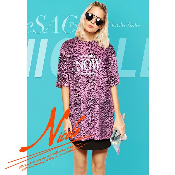 fashion t shirt leopard print medium length loose short sleeve 2021 women's summer machine design top, White
fashion t shirt leopard print medium length loose short sleeve 2021 women's summer machine design top, White