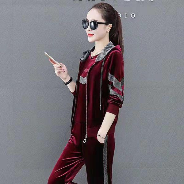 women's two piece pants spring autumn velvet 3-piece set zipper sportswear slim fit ladies casual sports + long shorts sleeve hoodie, White
women's two piece pants spring autumn velvet 3-piece set zipper sportswear slim fit ladies casual sports + long shorts sleeve hoodie, White