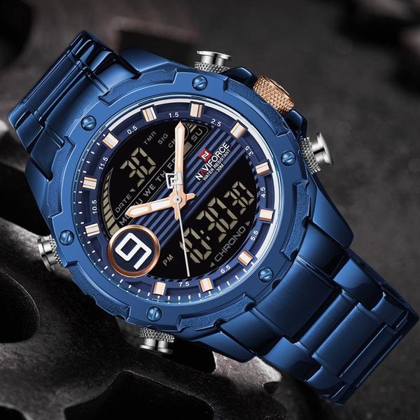 wristwatches 2021 naviforce watch men digital chronograph sport stainless steel military wrist clock relogio masculino, Slivery;brown
wristwatches 2021 naviforce watch men digital chronograph sport stainless steel military wrist clock relogio masculino, Slivery;brown