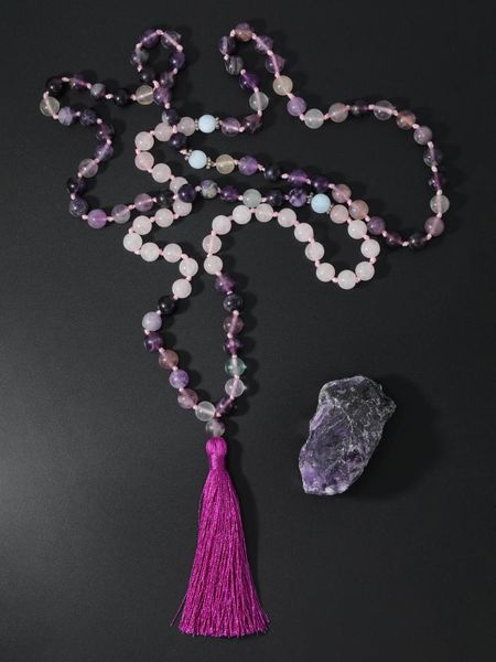 pendant necklaces oaiite amethyst rose quartz stone necklace 108 beads tassel mala yoga tibetan buddhism meditation spirituality jewelry, Silver
pendant necklaces oaiite amethyst rose quartz stone necklace 108 beads tassel mala yoga tibetan buddhism meditation spirituality jewelry, Silver