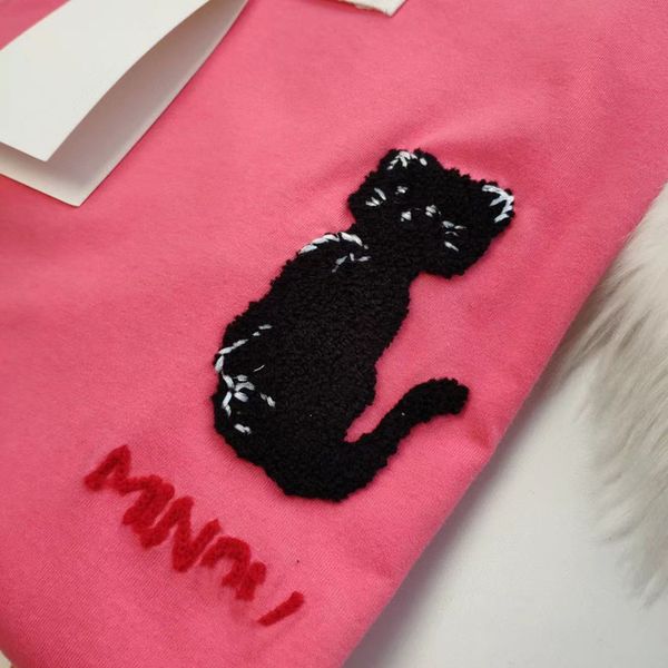 new pink summer 21s fashion peach spring chest embroidery jacquard cat short sleeve t-shirt for men and women, Gray
new pink summer 21s fashion peach spring chest embroidery jacquard cat short sleeve t-shirt for men and women, Gray